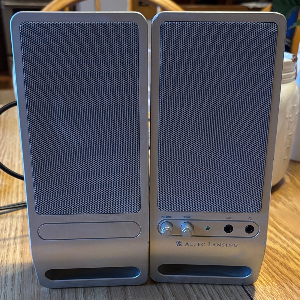 Altec Lansing Silver Portable Speakers